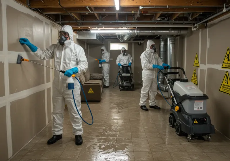 Basement Moisture Removal and Structural Drying process in Kenai, AK